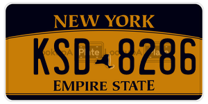 KSD8286  license plate in NY