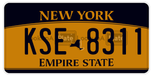 KSE8311  license plate in NY