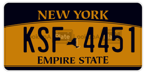 KSF4451 license plate in New York