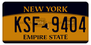 KSF9404  license plate in NY