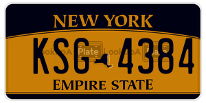 KSG4384 license plate in New York