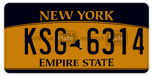 KSG6314  license plate in NY