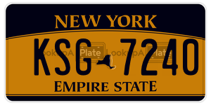 KSG7240  license plate in NY