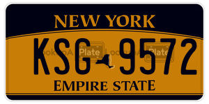 KSG9572  license plate in NY