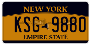 KSG9880  license plate in NY
