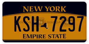 KSH7297  license plate in NY