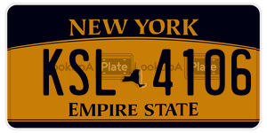 KSL4106  license plate in NY