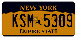 KSM5309  license plate in NY