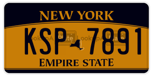 KSP7891  license plate in NY