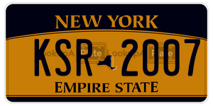 KSR2007  license plate in NY