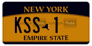 KSS1  license plate in NY