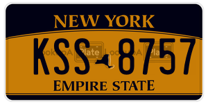 KSS8757  license plate in NY