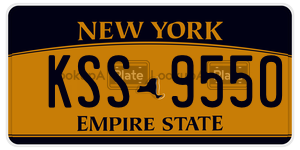 KSS9550  license plate in NY