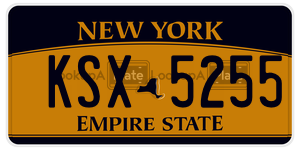 KSX5255  license plate in NY