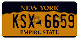 KSX6659  license plate in NY