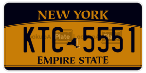 KTC5551 license plate in New York