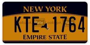 KTE1764  license plate in NY