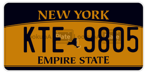 KTE9805  license plate in NY