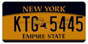 KTG5445  license plate in NY