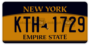 KTH1729  license plate in NY