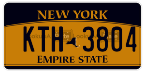 KTH3804  license plate in NY