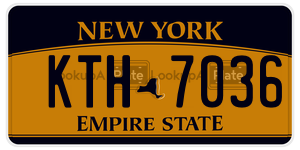 KTH7036  license plate in NY