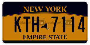KTH7114 license plate in New York
