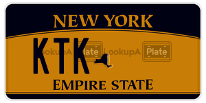 KTK  license plate in NY