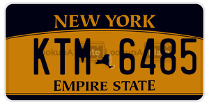 KTM6485  license plate in NY