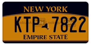 KTP7822  license plate in NY