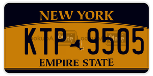 KTP9505  license plate in NY