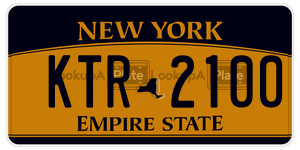 KTR2100 license plate in New York