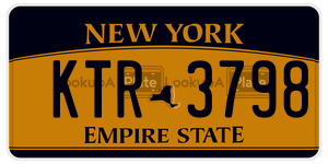 KTR3798  license plate in NY