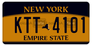 KTT4101 license plate in New York