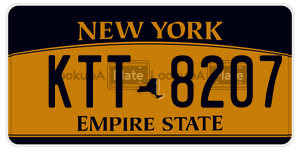 KTT8207 license plate in New York