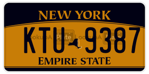 KTU9387  license plate in NY