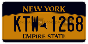 KTW1268  license plate in NY
