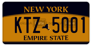 KTZ5001 license plate in New York
