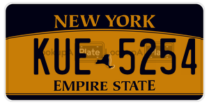 KUE5254  license plate in NY