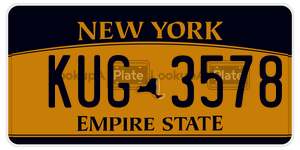 KUG3578  license plate in NY
