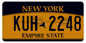 KUH2248  license plate in NY