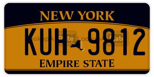 KUH9812  license plate in NY