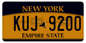 KUJ9200  license plate in NY