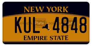 KUL4848  license plate in NY