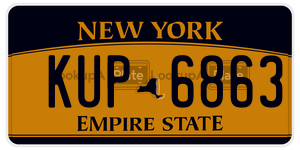 KUP6863  license plate in NY