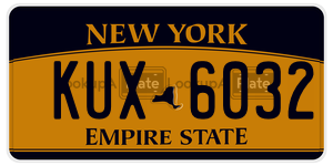 KUX6032  license plate in NY