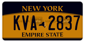 KVA2837  license plate in NY