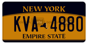 KVA4880  license plate in NY