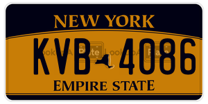 KVB4086 license plate in New York