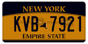 KVB7921  license plate in NY